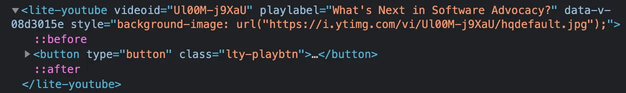 rendered html from library