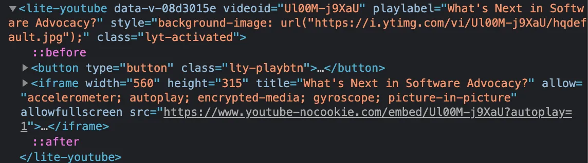 html showing iframe
