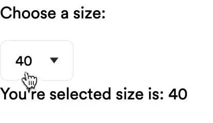 select element changing size on click